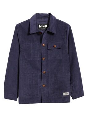 Schott NYC Corduroy Chore Jacket in navy